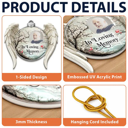 Custom Photo Memorial Loved One I'm Always With You - Personalized Embossed Ornament