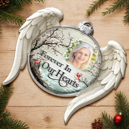 Custom Photo Memorial Loved One I'm Always With You - Personalized Embossed Ornament