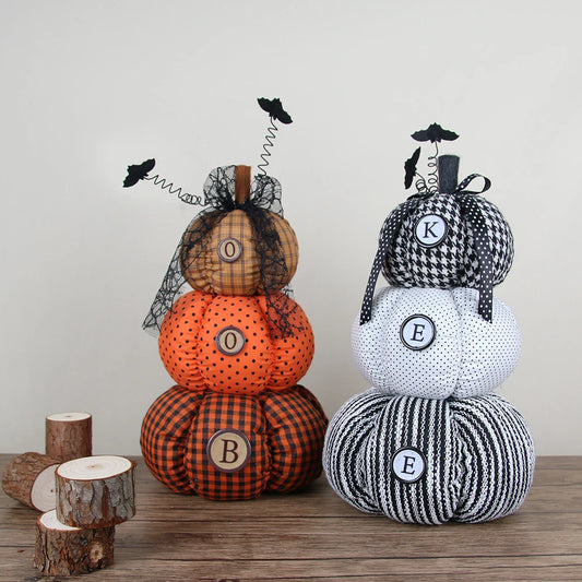 Halloween Plush Pumpkin Ornaments Halloween Pumpkin Decor for Halloween Decor Fall Thanksgiving Porch Table Window Fireplace