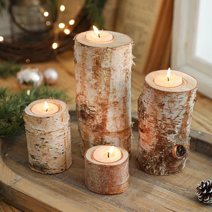 Christmas Candle Holder, Solid Wood Candle Stand, Holiday Decoration Lamp Stand, Fragrance Container, Candle Base