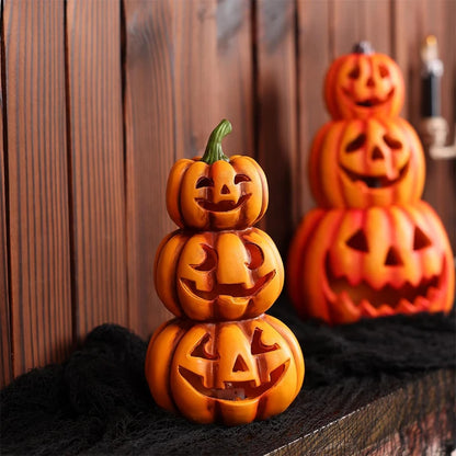 Halloween Lantern Pumpkin Decoration Lighted Table Centerpieces Ornaments Spooky Pumpkin Prop Decor Outdoor Sculpture