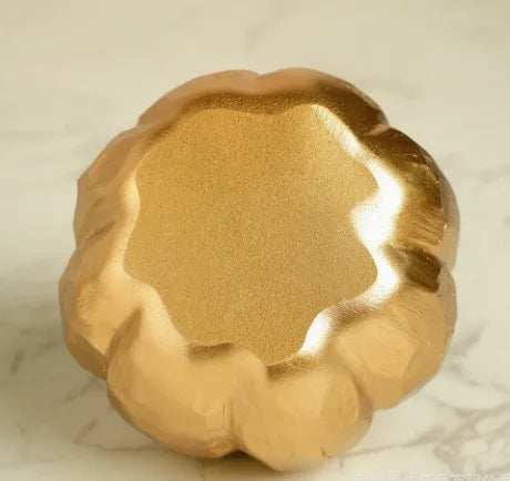Halloween Golden Cut Pumpkin Sculpture Decoration, Pumpkin Decoration for Living Room, Dining Room and Home Decoration