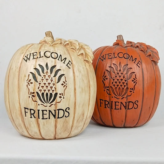 Wholesale Resin Hand-painted Pumpkin Painting Handmade Thanksgiving Fall Decor for Party and Home Use
