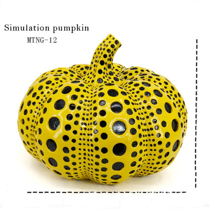 Thanksgiving Harvest Halloween Pumpkin Designs Ornaments Decorative Props Engraving Resin Crafts Pumpkin Halloween Decoration