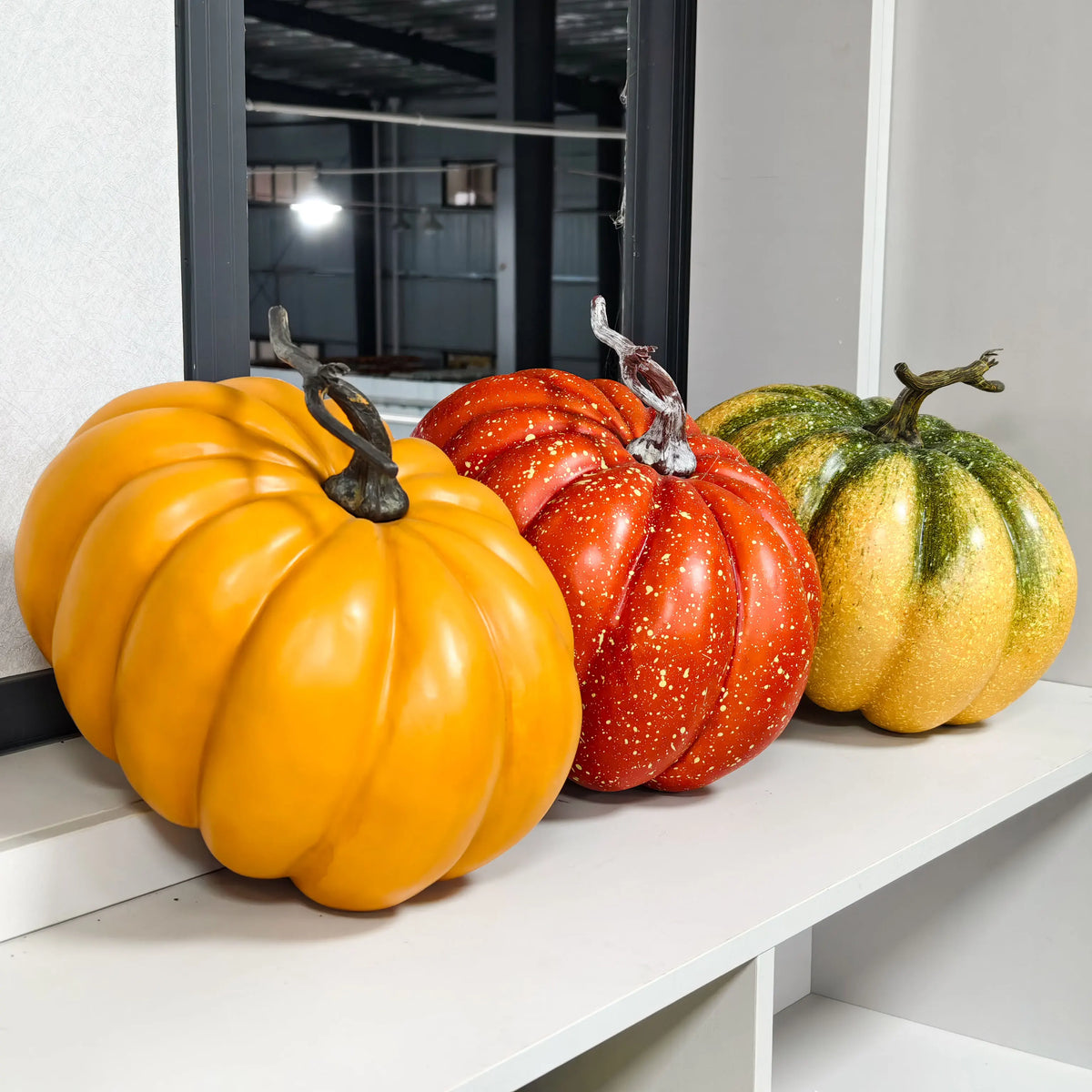 Autumn Harvest Festival Realistic Big Pumpkin Halloween Garden Decoration Display Window Porch Ornament Foam Pumpkin