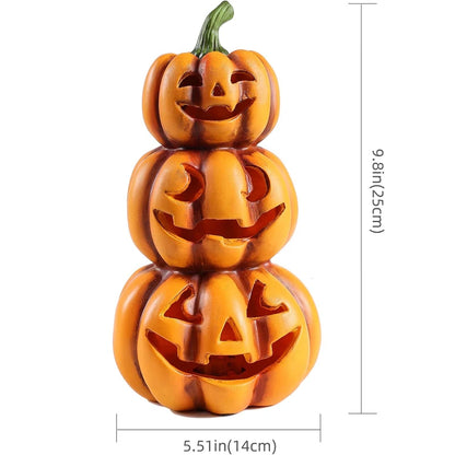 Halloween Lantern Pumpkin Decoration Lighted Table Centerpieces Ornaments Spooky Pumpkin Prop Decor Outdoor Sculpture