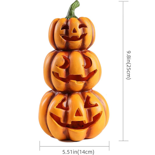 Halloween Lantern Pumpkin Decoration Lighted Table Centerpieces Ornaments Spooky Pumpkin Prop Decor Outdoor Sculpture